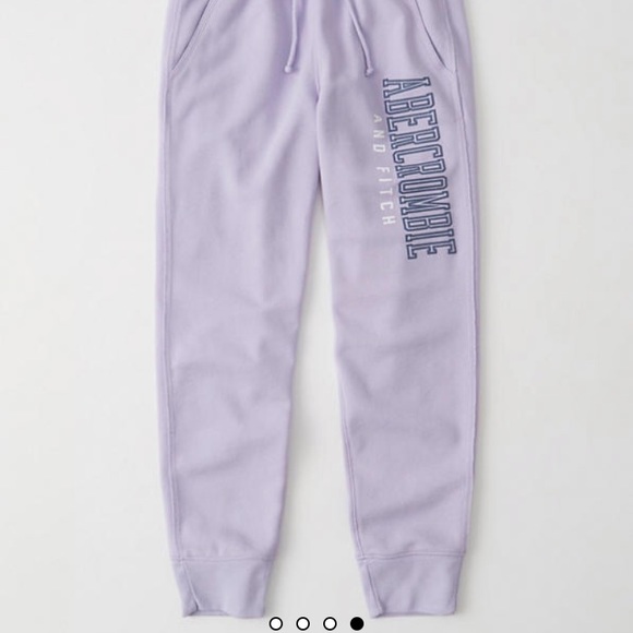 Lavender A&f Logo joggers size small - Picture 3 of 3